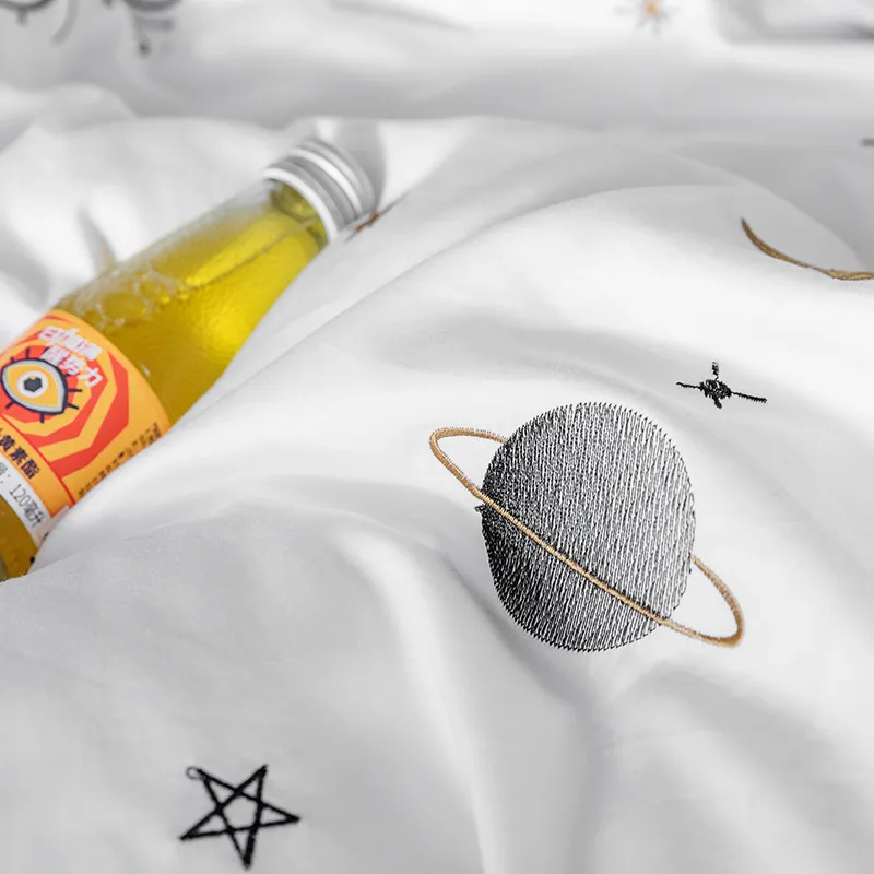 Комплект постельного белья из 4 предметов египетского хлопка и сатина | Дом сад