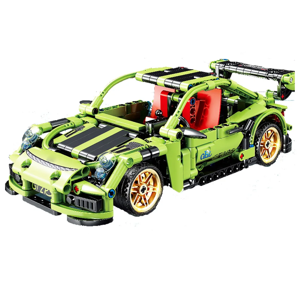 

KAZI KY1024 City Pull Back Engineering Vehicle Toys Mechanical Supercar Racing Cars Model Building Blocks Brick Children