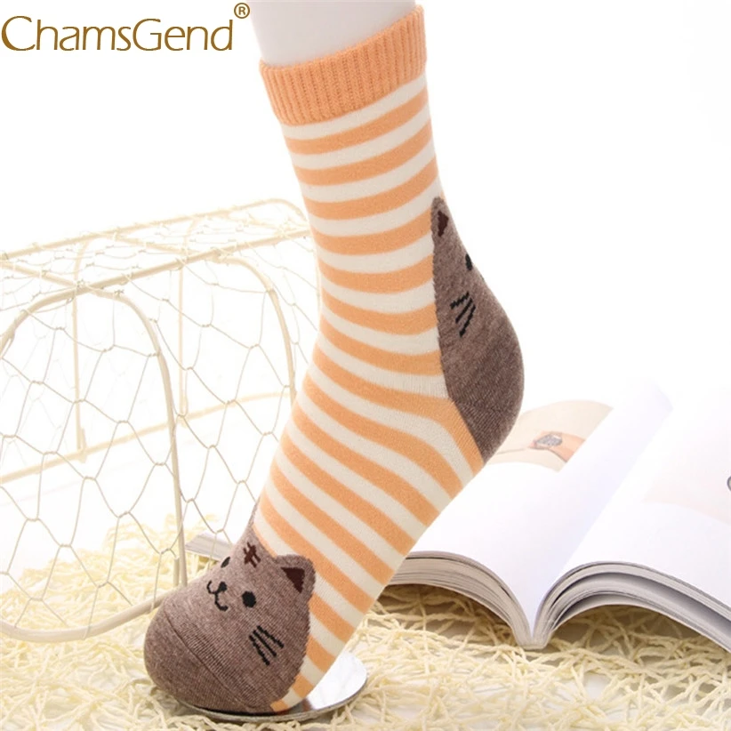 1 пара женские хлопковые носки в полоску | Женская одежда