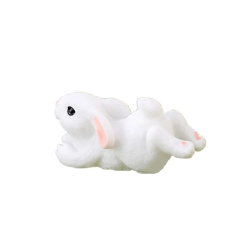 

1Pcs Mini Cute Rabbit Family Animal Model Craft Gift Ornament Easter Home Decoration Diy Character Decor Miniature Bonsai G A6F0