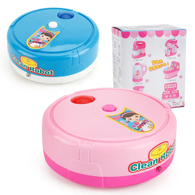 

Mini Sweep Robot Children's Simulation Puzzle Small Home Appliances with Light Music Over Home Electric Toys