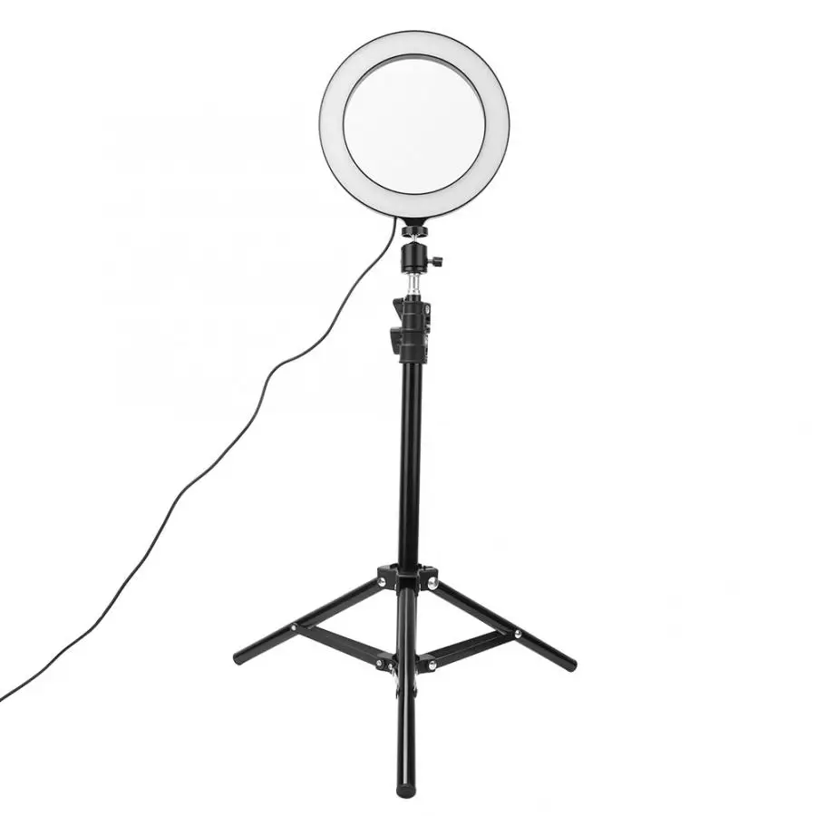 Высококачественный светодиодный кольцевой светильник для селфи с регулируемой