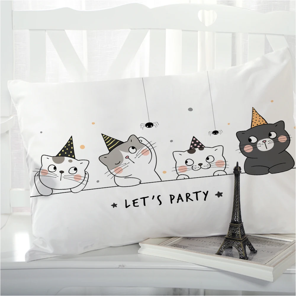 1 шт. с рисунком кота из мультфильма накидка для подушки детские постельные