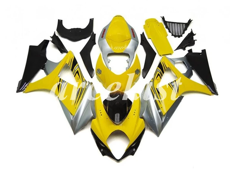 

4 бесплатных подарка, новый комплект обтекателей для мотоцикла из АБС-пластика, подходит для Suzuki GSXR1000 2007 2008 K7 07 08, комплект кузова желтого цве...