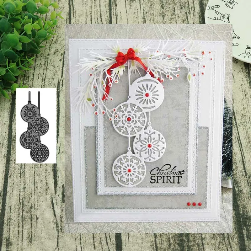 Рождественский венок Снежинка металлический Трафаретный вырубной штамп для