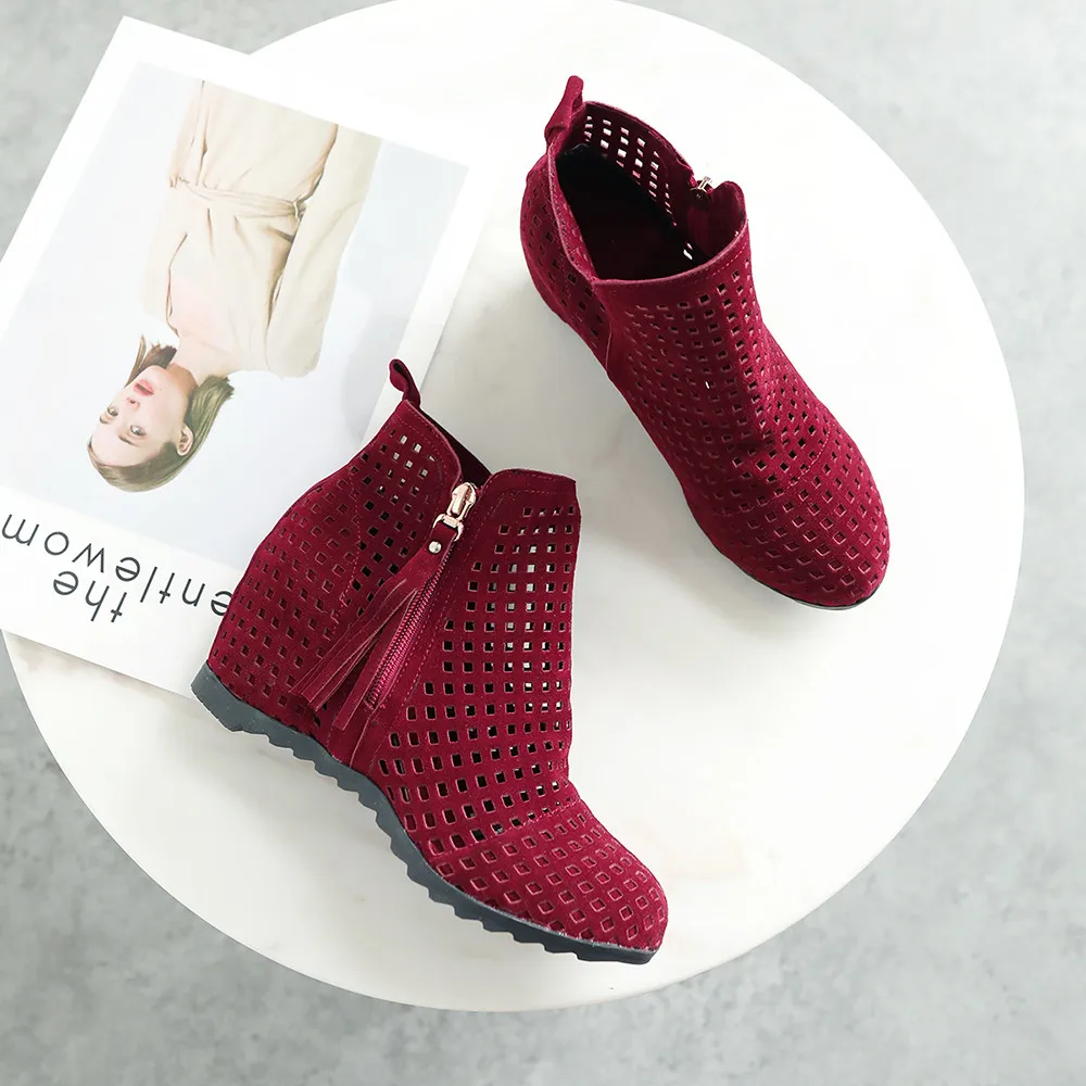 2021 новая платформа ажурные женские туфли Сезон осень Ботильоны из натуральной