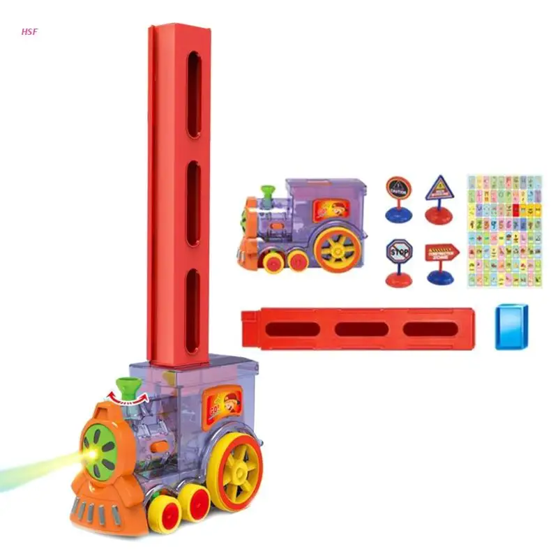 Electric Model Train with Domino Bricks Kiddie Sensory Education Learning Gift | Игрушки и хобби