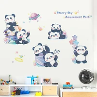 cartoon cute panda aniamals wall stickers for kids rooms baby child room wall decoration home decor self adhesive vinyl sticker