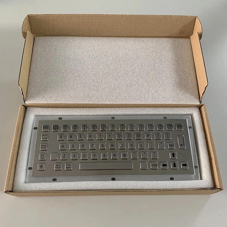 Мини клавиатура для киоска IP65 антивандальная прочная 65 клавиш металлическая