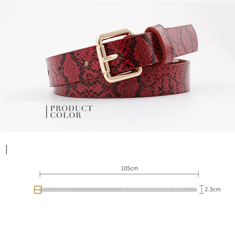 Новый ретро тонкий ремень Дамская змеиная модель универсальное джинсовое платье