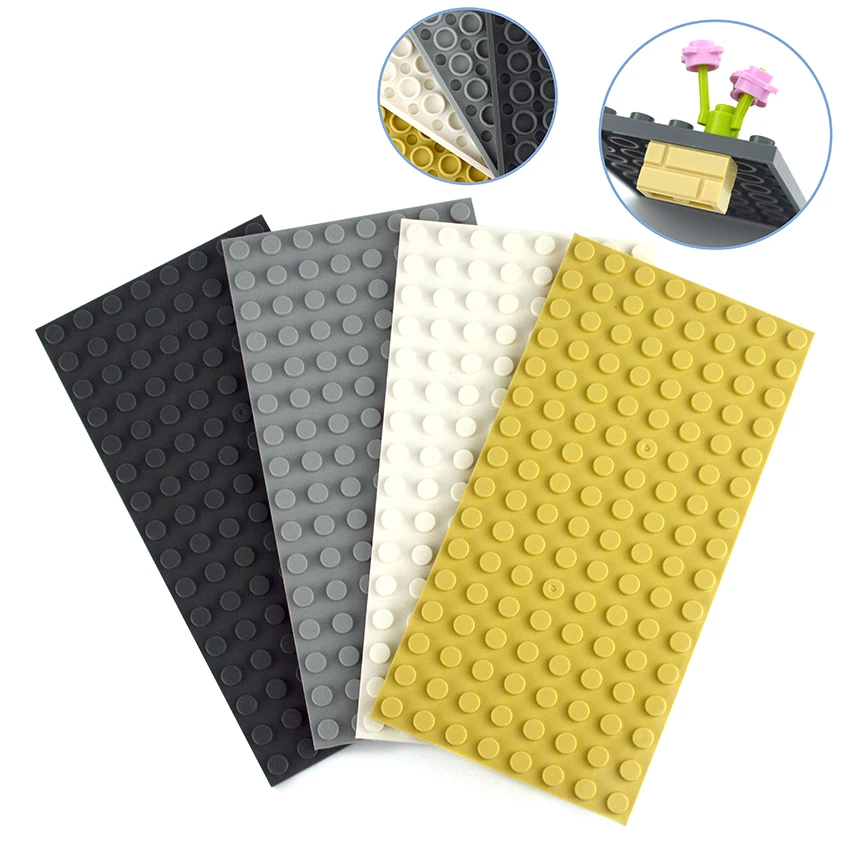 

8x16 Dots Thin Figures Bricks 6pcs DIY Building Blocks Educational Creative Assembles Particles Size Compatible With 92438 Toys