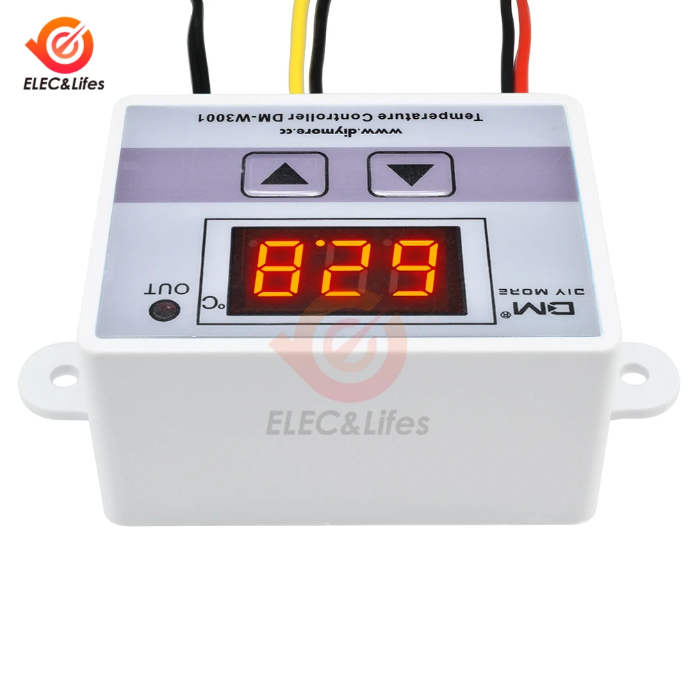 AC110V 220V W3001 XH-W3001 цифровой термостат для контроллер температуры для инкубатора DC 12V 24V терморегулятор тестер температуры