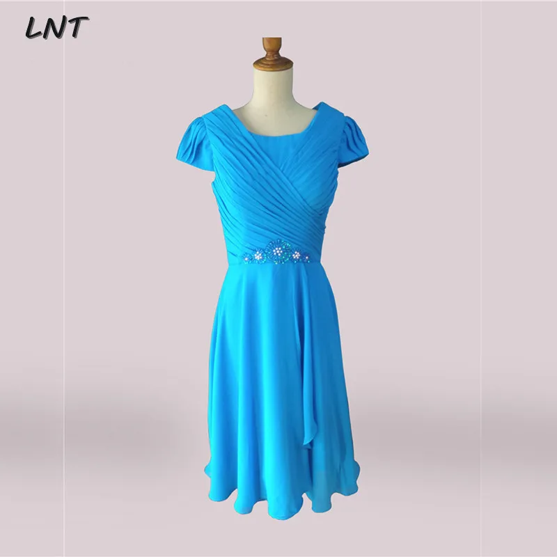 Бирюзовое платье подружки невесты с рукавами крылышками|Платья подруги невесты|