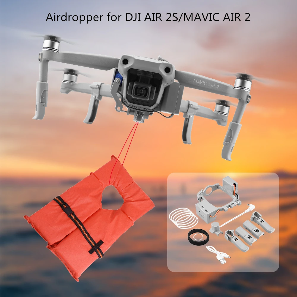 

Airdrop System For DJI AIR 2S/MAVIC AIR 2 Drone Wedding Proposal Delivery Device Dispenser Thrower Air Dropping Transport Gift