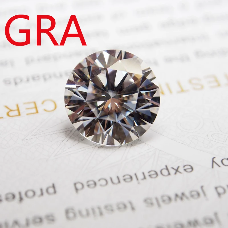 

3.0~15mm 100% Genuine Loose Stone Moissanite Gemstone 1ct 6.5MM D Color VVS1 Gem Stone Excellent Cut With GRA Certificate