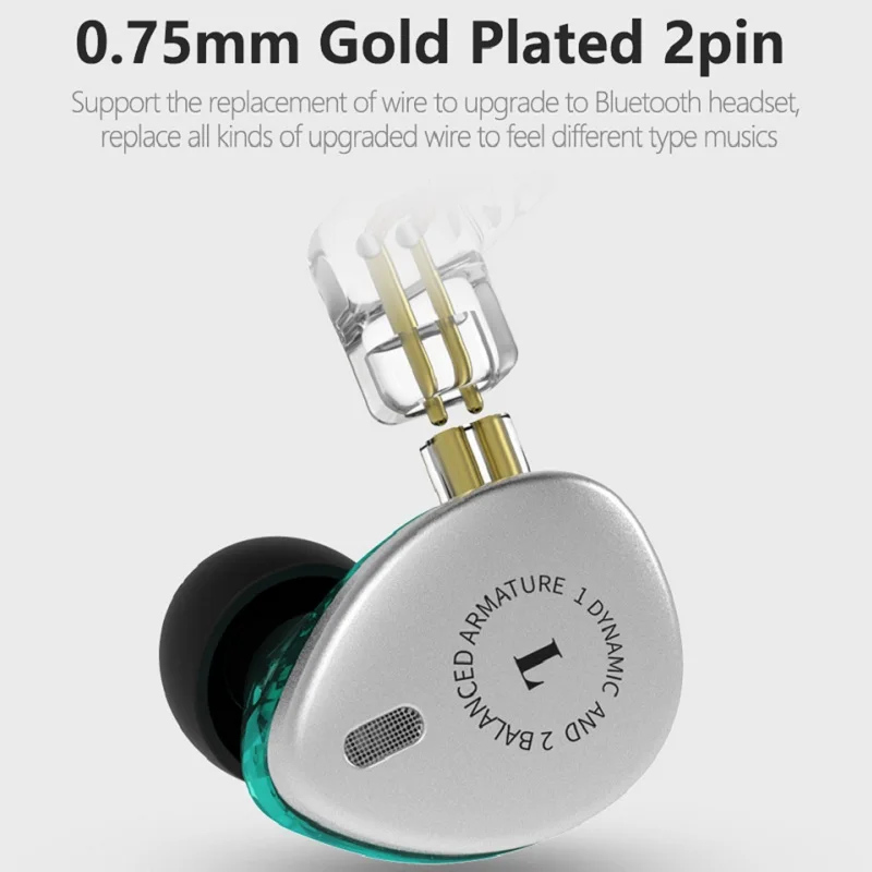 KB06 6 драйвер 2BA + 1DD HIFI Hybird технология в ухо наушники бас DJ бег спорт гарнитура Мини