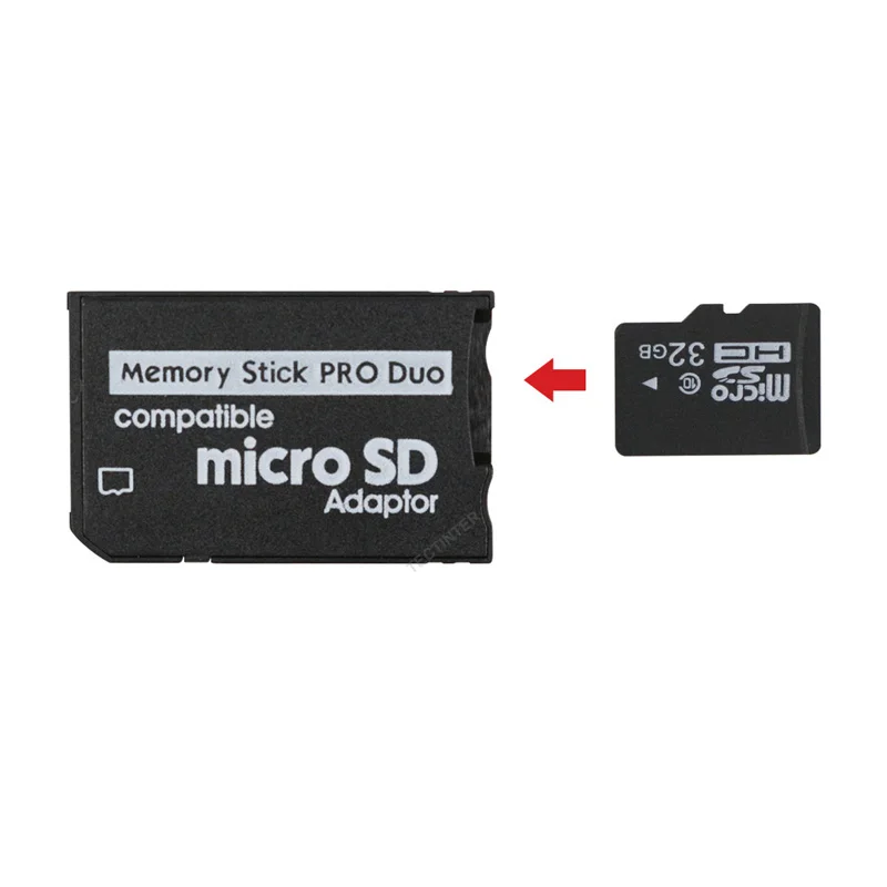 Memory Stick Pro Duo Adaptateur 8 Go 16 Go 32 Go Micro SD pour PSP 1000 2000 3000 3001 