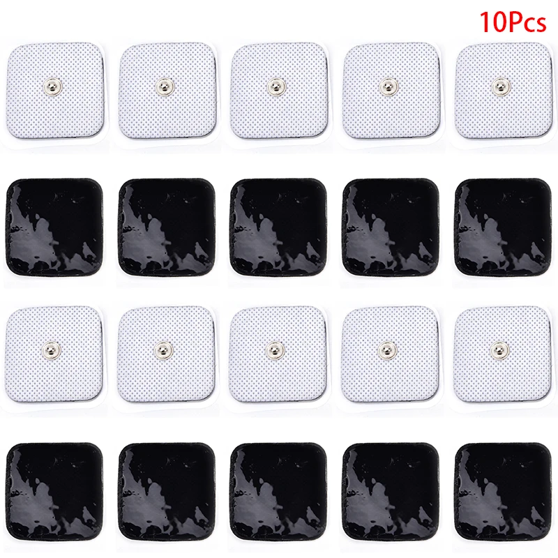 

10Pcs Electrode Pads For Tens Physiotherapy Machine Ems Nerve Muscle Stimulator Slimming Massager Patch 4*4cm