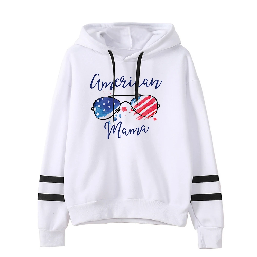 

women hoodies love clothing mama bear sweatshirt harajuku hoodie casual print pullovers oversized korean clothes gothic white M
