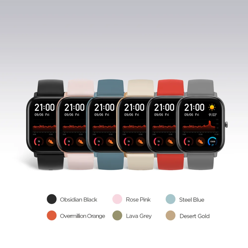 Глобальная версия русском языком смарт часы Amazfit GTS 14 дней работы от батареи gps 12