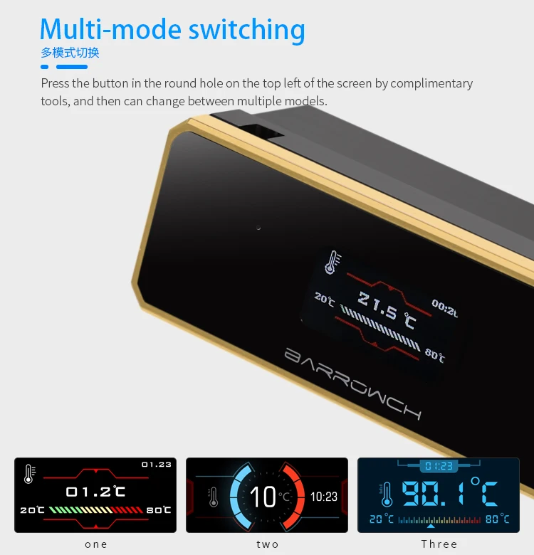 Многорежимный измеритель температуры воды Barrowch с цветным TFT дисплеем|Кулеры и