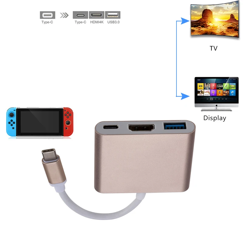 Тип C адаптер для Nintend концентратор коммутатор USB-C к HDMI-Совместимость мини