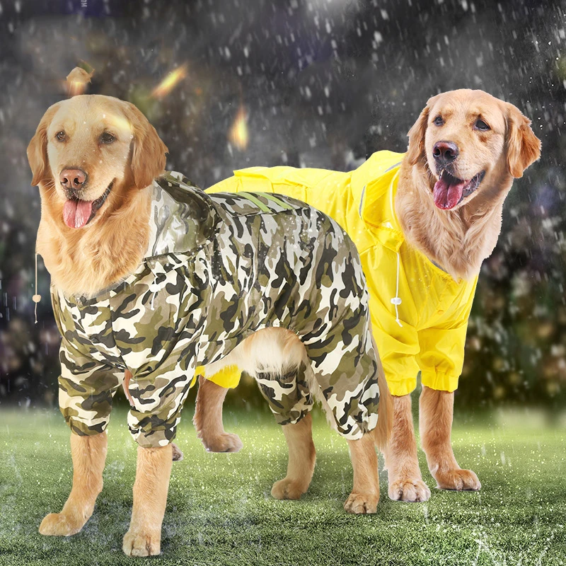 Открытый плащ для больших собак Одежда водонепроницаемое пальто домашних