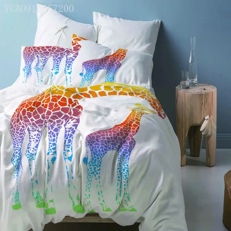 Набор постельного белья с художественной росписью комплект пододеяльником и