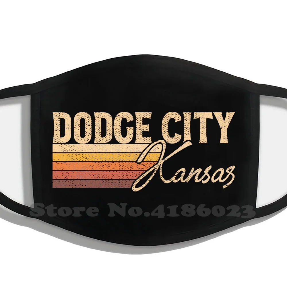 Dodge-Сити дизайн черные дышащие многоразовая маска для лица кисти-Сити Винтаж