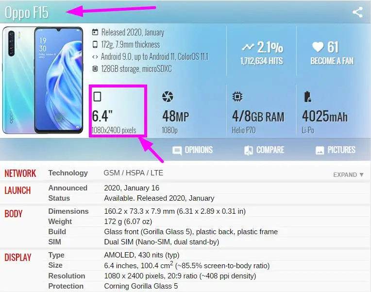 Pantalla LCD AMOLED de 6,44 pulgadas para OPPO F15 CPH2001, montaje de digitalizador con pantalla t&aacute;ctil-3