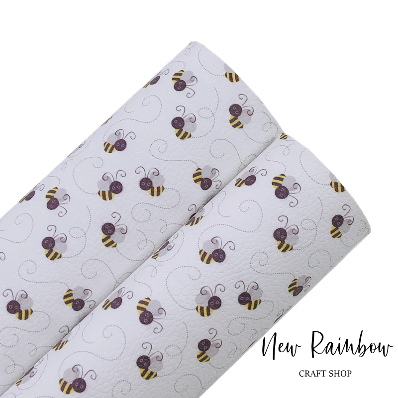 Новинка Радуга 30x22 см A4 занятые пчелы из искусственной кожи и крупный Блестящий