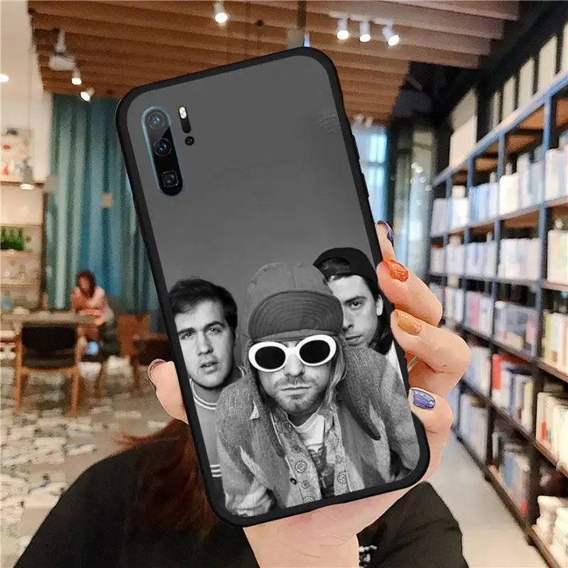 

Nirvana Kurt Cobain Phone Cases For Huawei honor Mate P 9 10 20 30 40 Pro 10i 7 8 a x Lite nova 5t Soft silicone funda