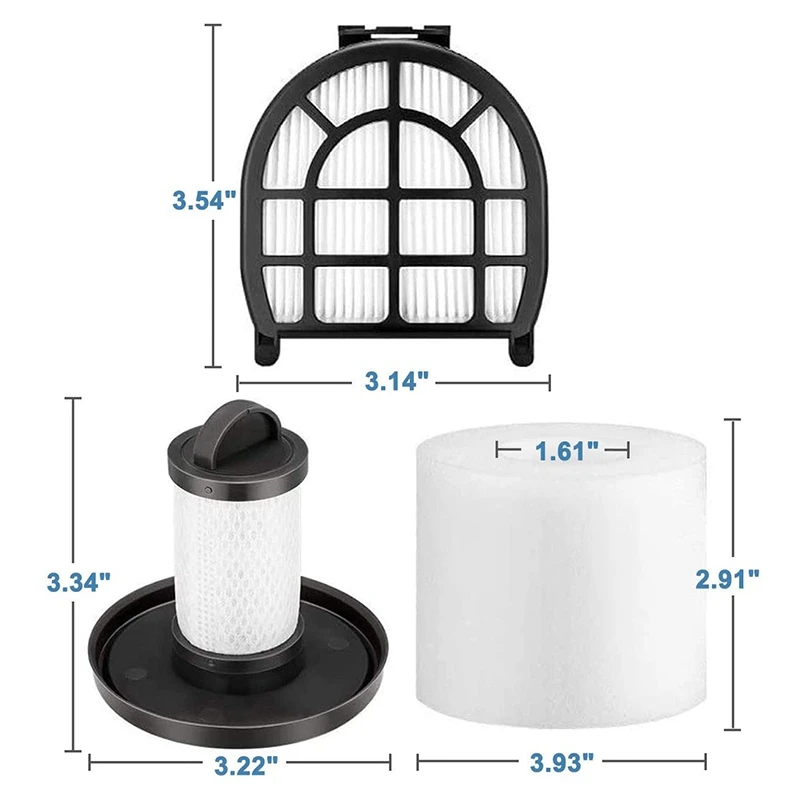 

4 Foam & Felt Filters,1 Pre-Motor Filter &1 Post-Motor Hepa Filter for Shark LZ600,LZ601,LZ602.Part XFFLZ600&XHFFC600