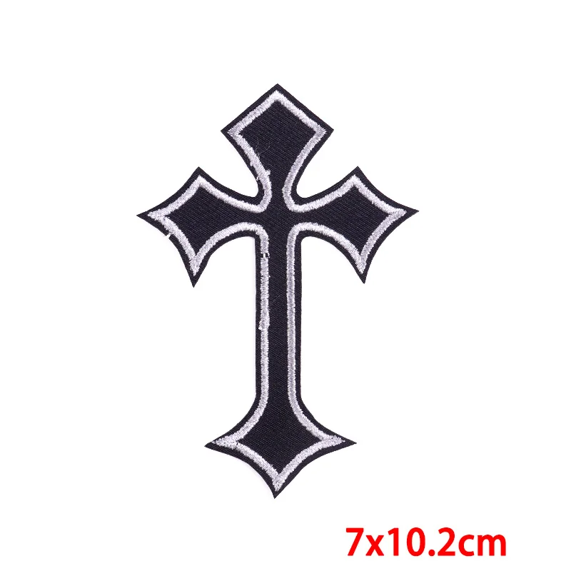 Нашивки с крестом для одежды нашивки изображением Иисуса рыбы на одежду вышитые
