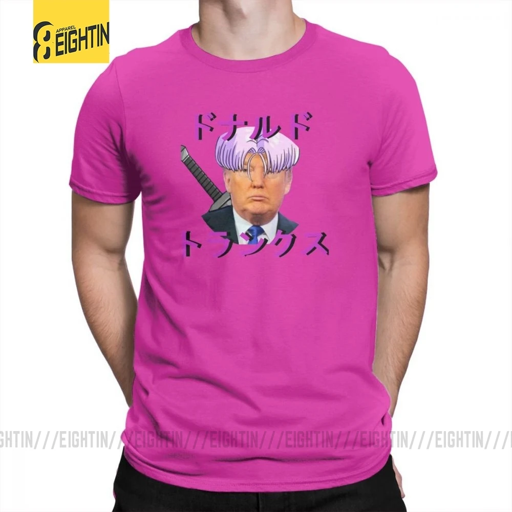 Vaporwave футболки Donald J trunks Футболка Мужская Высокое качество футболки с коротким рукавом большой размер хлопок смешной Стильный плюс - Цвет: Fuchusia