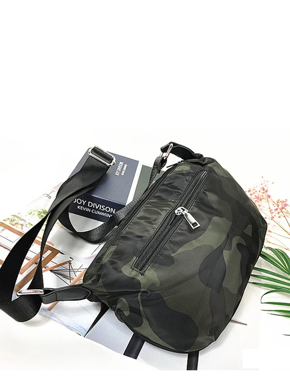 Черная камуфляжная Женская Повседневная сумка-мессенджер через плечо с