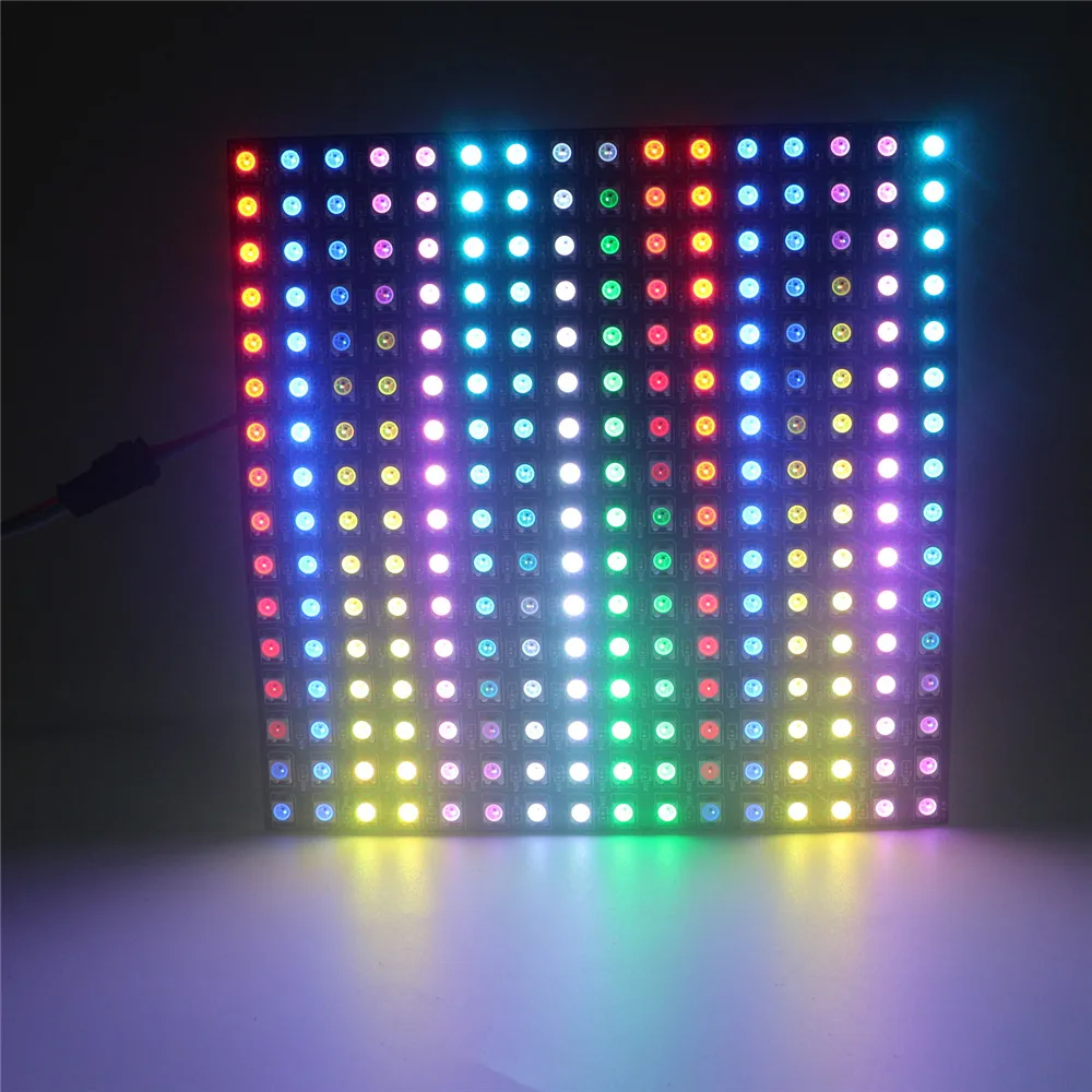 8*8 16*16 8*32 Pixels WS2812 Digital Flexible LED Programmed Panel Screen Individually Addressable Full Color Display Board DC5V | Лампы и