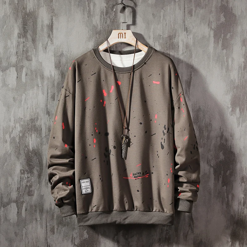 Толстовка мужская с капюшоном свитшот головной убор принтом худи уличная одежда