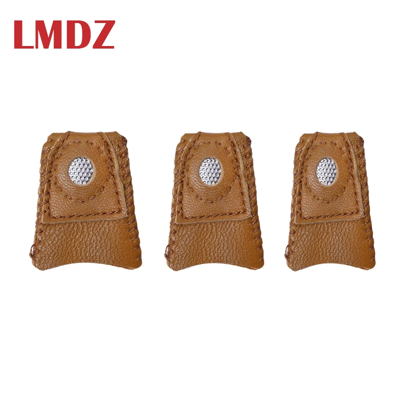 

LMDZ Leather Coin Thimble Soft Artificial Sheepskin Needlework Finger Cover Tip Quilting Thimble Handmade Patchwork Sewing Tools