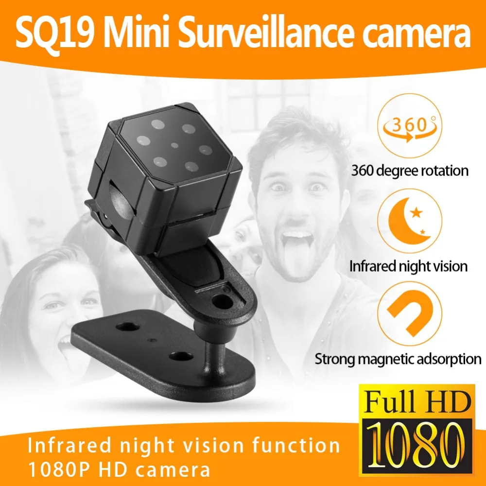 SQ19 мини камера HD 1080P DVR видеокамера с инфракрасным ночным видением