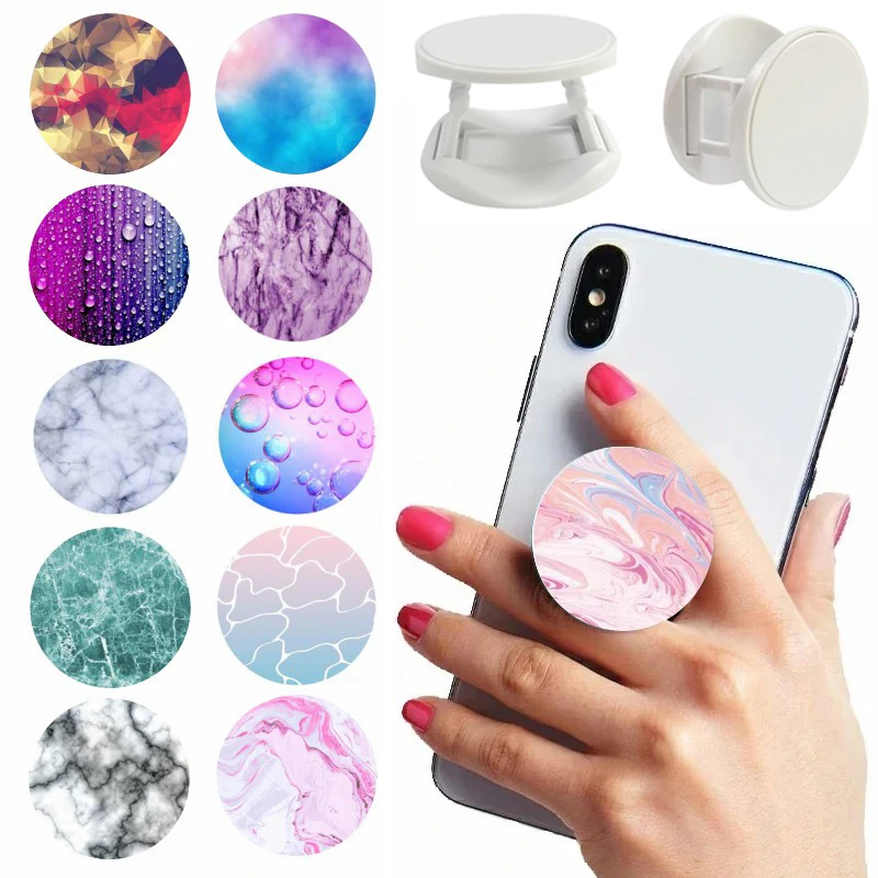 

Hot попсокет Marble Luxury Expanding Stand pocket socket Grip Finger Ring Grip Nimble Phone Holder Anti-fall Bracket