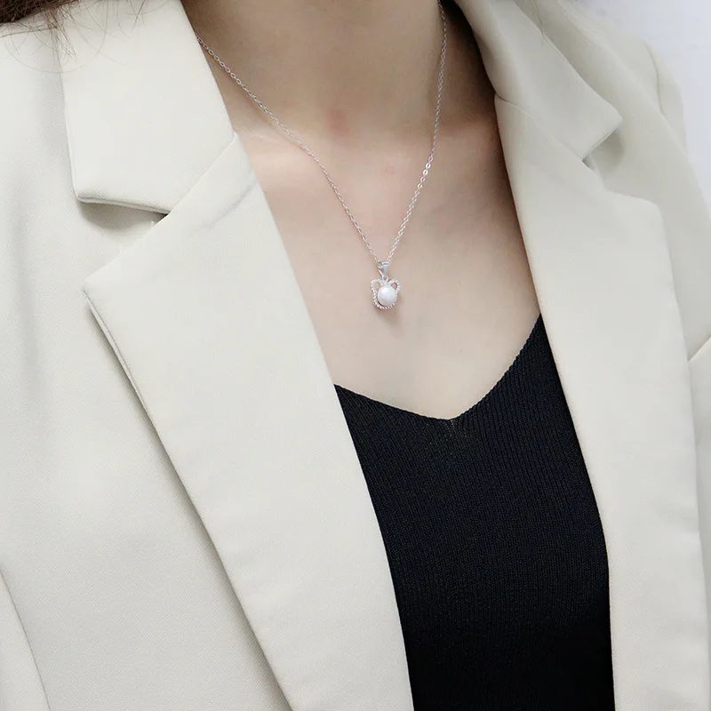 Женский жемчужный костюм из серебра 925 пробы сделай сам ручная работа подвеска