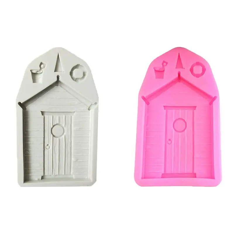 Новинка Лидер продаж деревянный дом Форма торт форма из жидкого силикона для