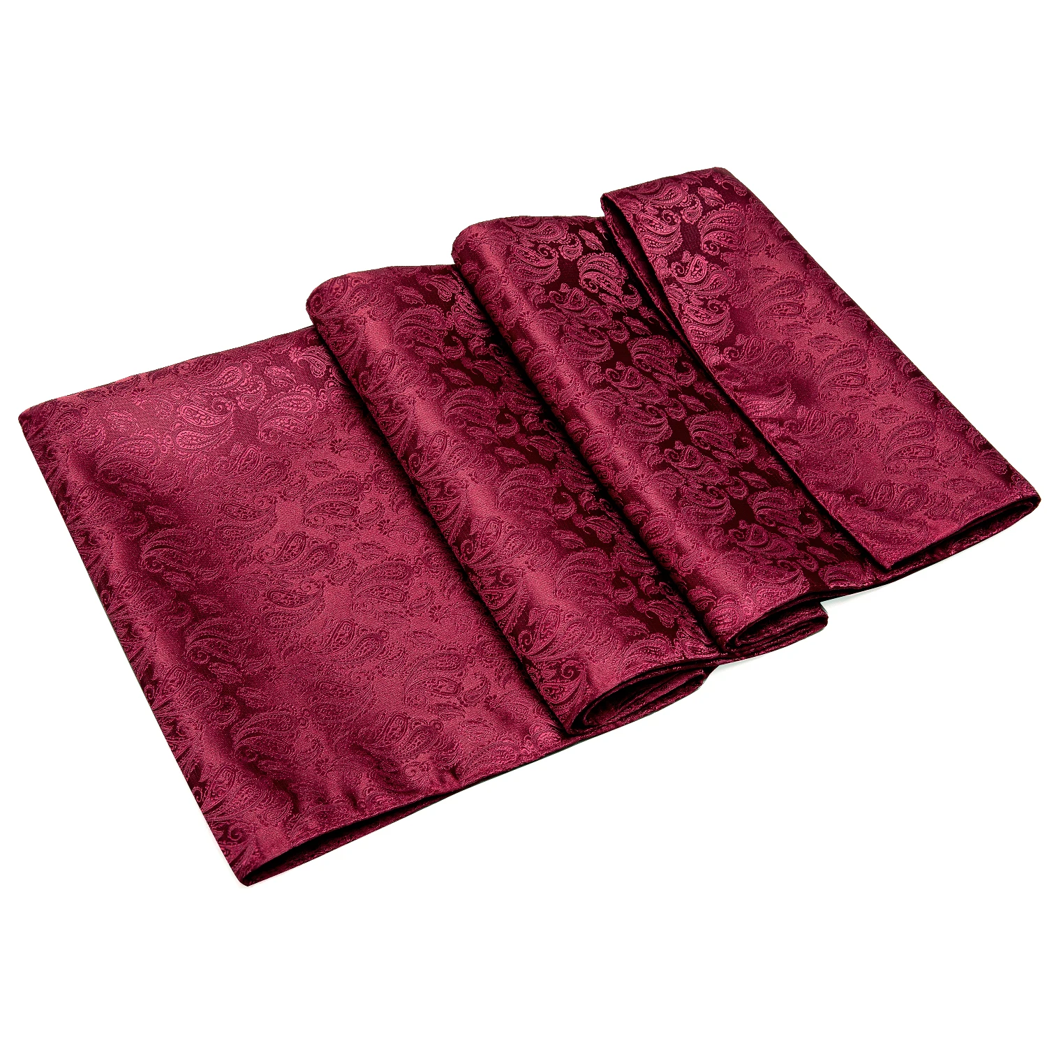 Модный Красный мужской шарф жаккардовый Пейсли шелковый Осень-зима повседневный