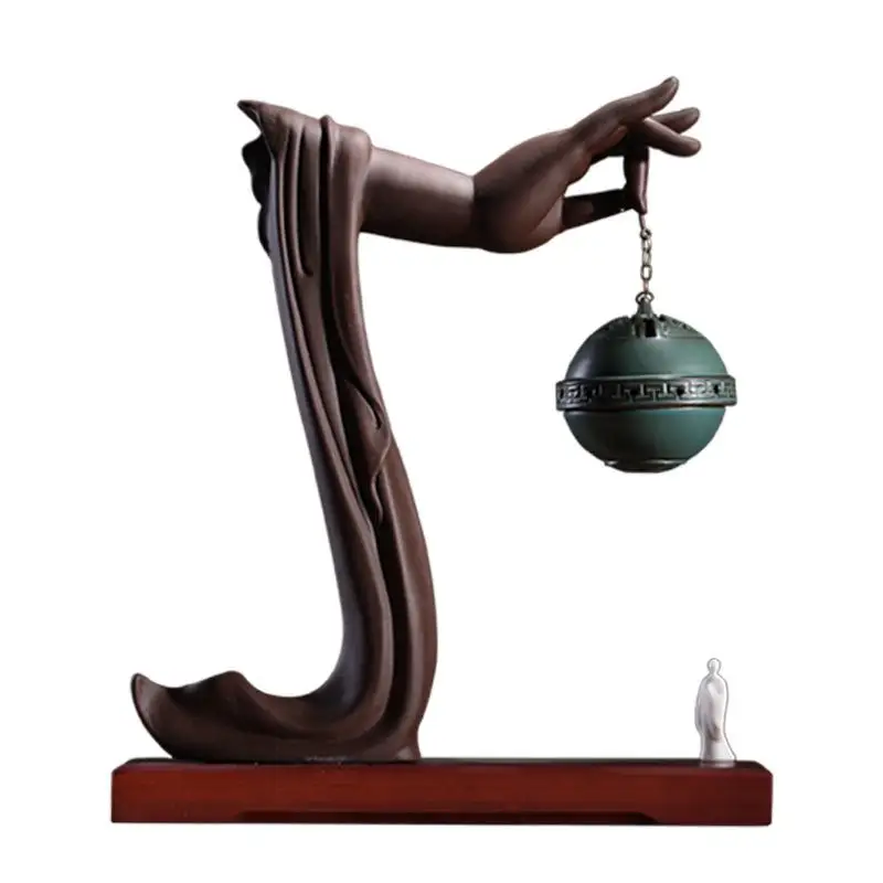 

Buddha Hand Ceramic Backflow Incense Burner With 20 Pcs Incense Cones Smoke Waterfall Incense Holder Craatice Home Cecoration