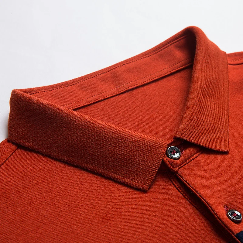 

2020 Autumn New Stripe Splicing Men's Business Long Sleeve Polo Shirt Classic Style Cotton Casual Polo Shirt Male Brand Clothes