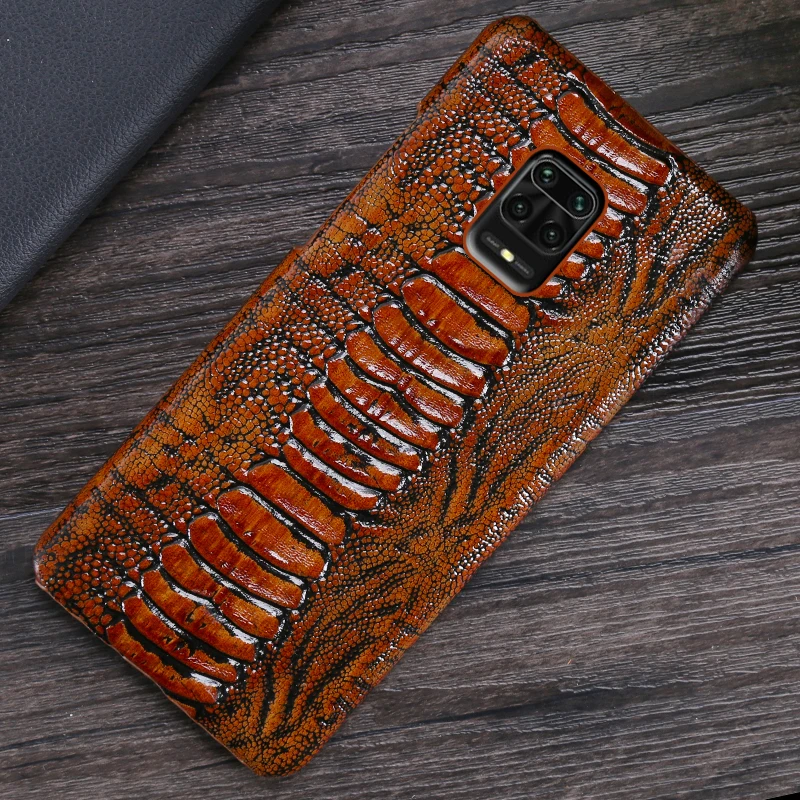 Кожаный чехол для телефона Xiaomi Redmi Note 9S 8 7 6 5 K30 10X Mi 9 se 9T 10 Lite A3 Mix 2s Max 3 Poco F1 X2 F2 Pro Ostrich