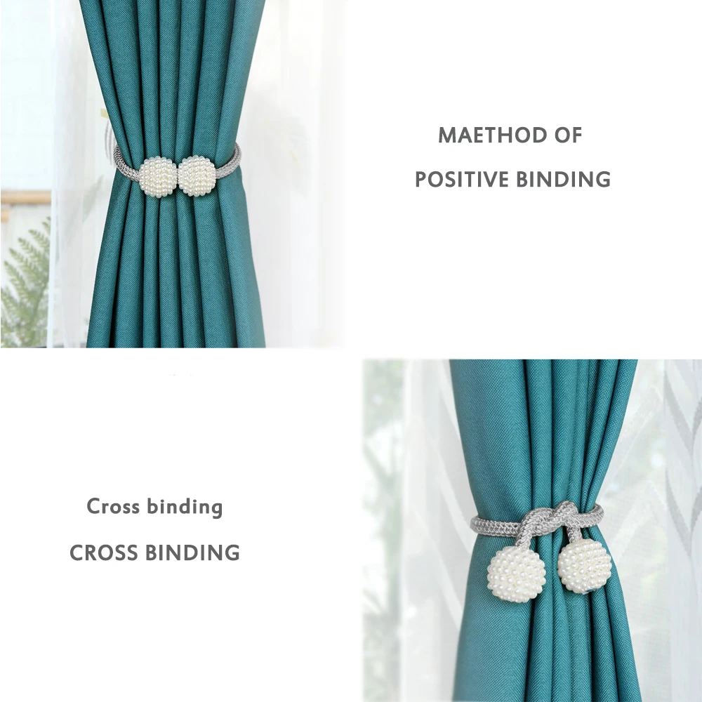 Жемчужный магнитный зажим для штор A 1 шт. держатели зажимы подвесные шариковые