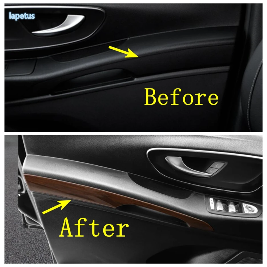 

Lapetus Wood Grain Look Interior Refit Kit Dashboard / Door Bowl / Speaker Cover Trim For Mercedes-Benz Vito W447 2014 - 2019