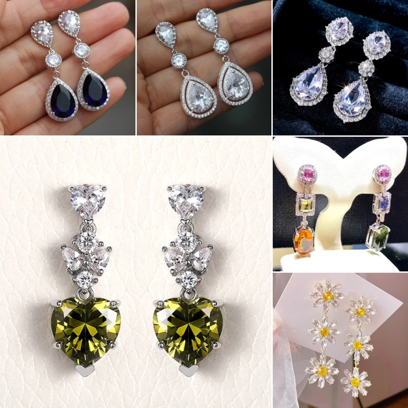 

Изысканные висячие серьги CAOSHI для женщин, высококачественные модные свадебные, банкетные, вечерние ювелирные изделия, аксессуары, подарки ...